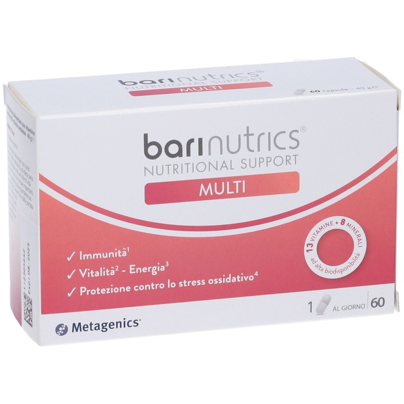 Vista del prodotto Metagenics Barinutrics Multi Integratore con Vitamine e Minerali 60 Capsule Vista del prodotto Metagenics Barinutrics Multi Integratore con Vitamine e Minerali 60 Capsule