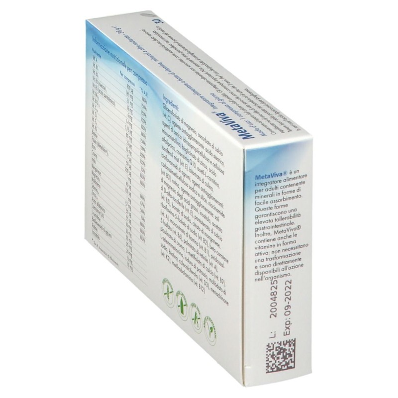 Immagine reale di Metagenics Metaviva Multi Integratore Energizzante 30 Compresse Immagine reale di Metagenics Metaviva Multi Integratore Energizzante 30 Compresse