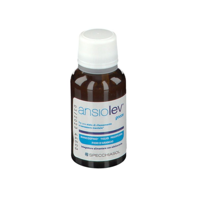 Pack ufficiale del prodotto Ansiolev Gocce Integratore Rilassante 20ml Pack ufficiale del prodotto Ansiolev Gocce Integratore Rilassante 20ml