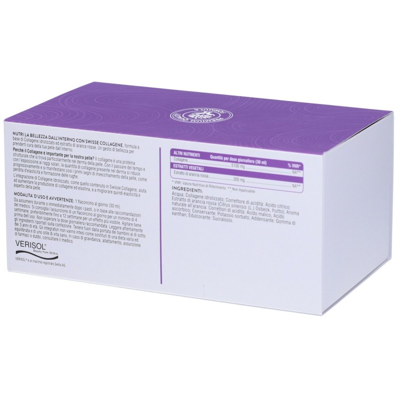 Packaging integro del prodotto Swisse Beauty Collagene Integratore Antirughe 7 Flaconcini