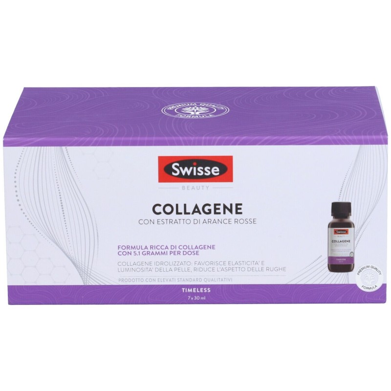 Confezione commerciale diSwisse Beauty Collagene Integratore Antirughe 7 Flaconcini