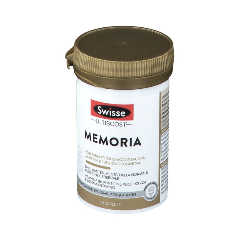 Confezione sigillata di Swisse Ultiboost Memoria Integratore per Memoria 60 Capsule + OMAGGIO