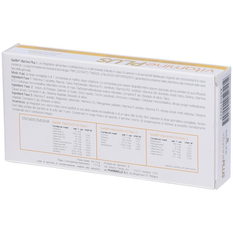 Foto esplicativa di Barilfe Vitamine Plus Integratore Vitaminico 30 Compresse Foto esplicativa di Barilfe Vitamine Plus Integratore Vitaminico 30 Compresse