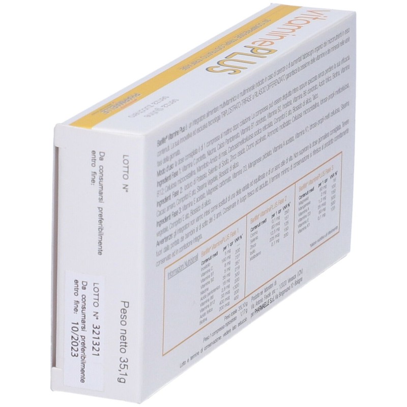 Packaging del prodotto Barilfe Vitamine Plus Integratore Vitaminico 30 Compresse Packaging del prodotto Barilfe Vitamine Plus Integratore Vitaminico 30 Compresse