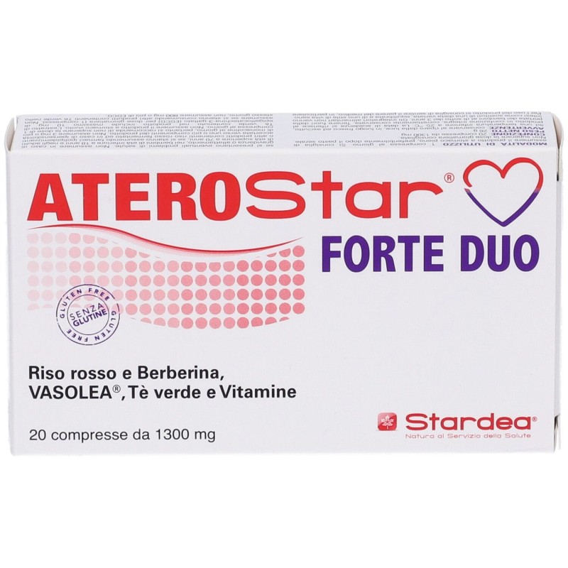 Primo piano di Stardea Aterostar Forte Duo Integratore per il Colesterolo 20 Compresse Primo piano di Stardea Aterostar Forte Duo Integratore per il Colesterolo 20 Compresse