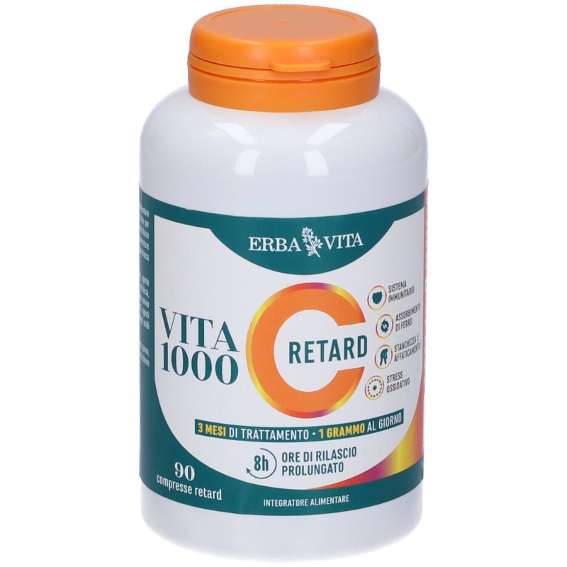 Aspetto del prodotto Erba Vita VIta C 1000 Retard Integratore Ricostituente 90 Compresse