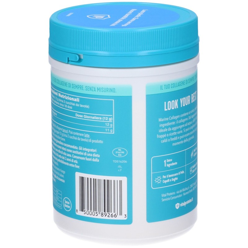 Immagine reale di Nestlè Vital Proteins Marine Collagen Integratore Antirughe 221g