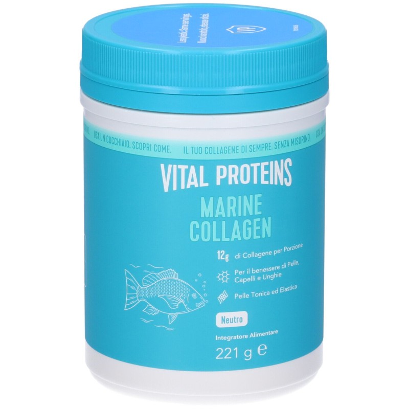 Dettaglio del packaging di Nestlè Vital Proteins Marine Collagen Integratore Antirughe 221g