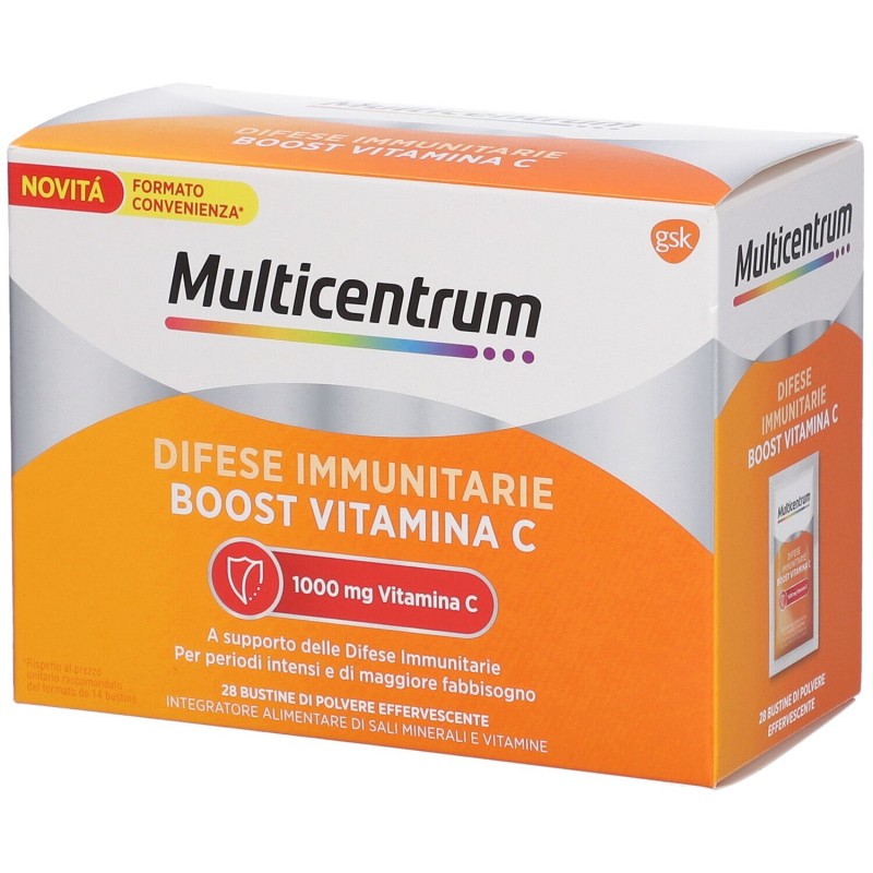 Presentazione grafica di Multicentrum Difese Immunitarie Integratore di Vitamina C Formato Convenienza 28 Bustine Presentazione grafica di Multicentrum Difese Immunitarie Integratore di Vitamina C Formato Convenienza 28 Bustine