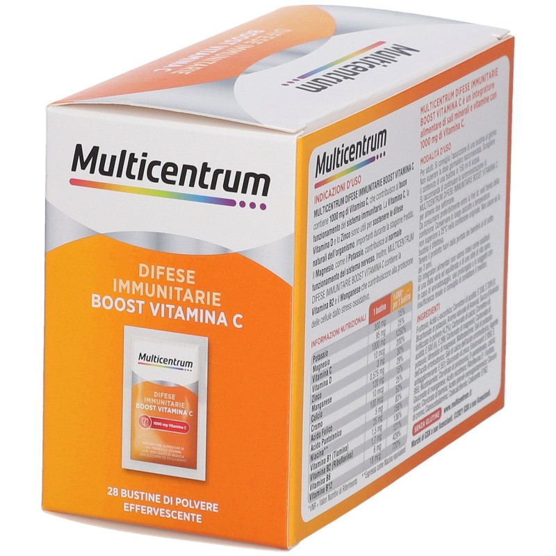 Aspetto del prodotto Multicentrum Difese Immunitarie Integratore di Vitamina C Formato Convenienza 28 Bustine Aspetto del prodotto Multicentrum Difese Immunitarie Integratore di Vitamina C Formato Convenienza 28 Bustine