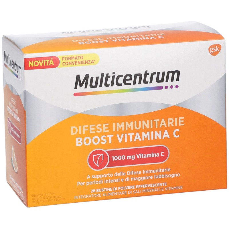 Foto esplicativa di Multicentrum Difese Immunitarie Integratore di Vitamina C Formato Convenienza 28 Bustine Foto esplicativa di Multicentrum Difese Immunitarie Integratore di Vitamina C Formato Convenienza 28 Bustine