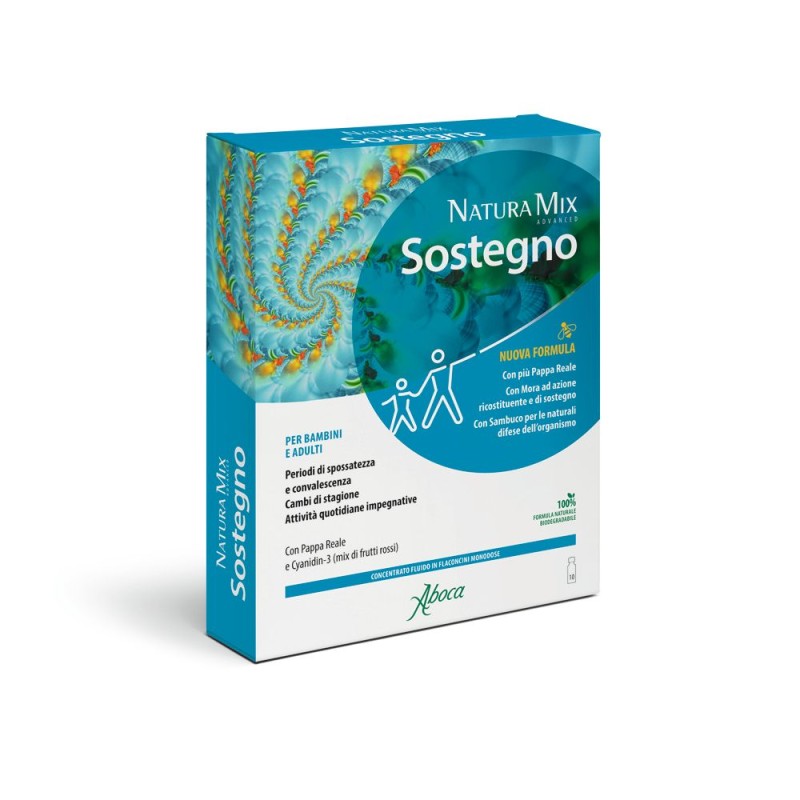 Foto ravvicinata di Aboca Natura Mix Advanced Sostegno 10 Flaconcini da 15gr Foto ravvicinata di Aboca Natura Mix Advanced Sostegno 10 Flaconcini da 15gr