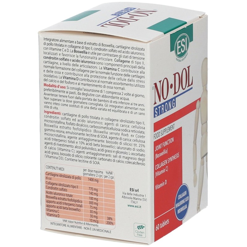 Scatola originale del prodotto Esi No Dol Forte Integratore per le Articolazioni 60 Compresse Scatola originale del prodotto Esi No Dol Forte Integratore per le Articolazioni 60 Compresse