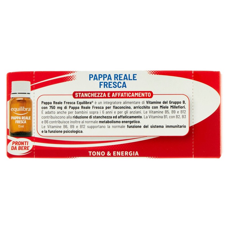 Packaging integro del prodotto Equilibra Pappa Reale Fresca Integratore Energizzante 10 Flaconcini Packaging integro del prodotto Equilibra Pappa Reale Fresca Integratore Energizzante 10 Flaconcini
