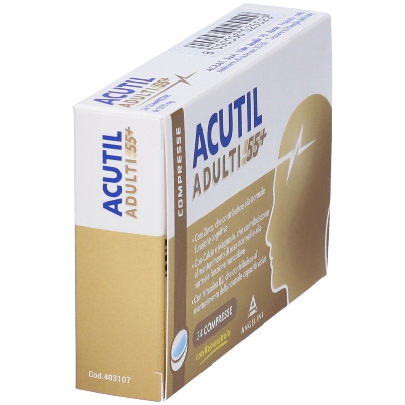 Visualizzazione chiara di Acutil Adulti 55+ Integratore per Forza Fisica e Mentale 24 Compresse Visualizzazione chiara di Acutil Adulti 55+ Integratore per Forza Fisica e Mentale 24 Compresse