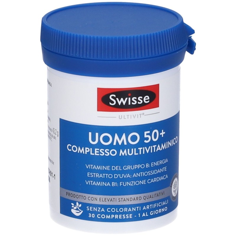 Immagine reale di Swisse Uomo 50+ Multivitaminico Integratore per Uomini dai 50 Anni 30 Compresse Immagine reale di Swisse Uomo 50+ Multivitaminico Integratore per Uomini dai 50 Anni 30 Compresse