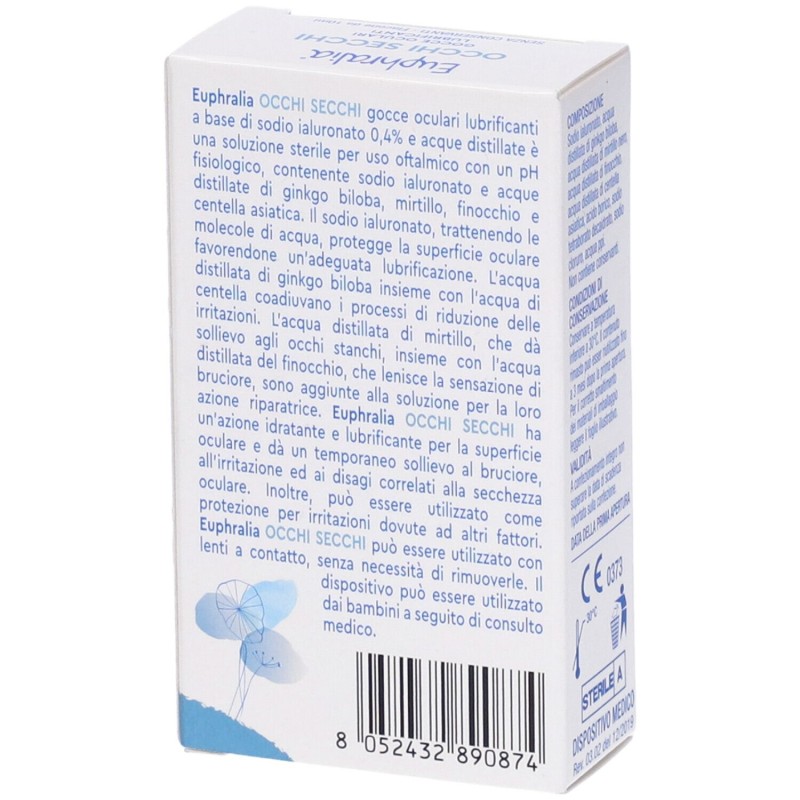 Dettaglio del packaging di Boiron Euphralia Collirio Occhi Secchi 10ml