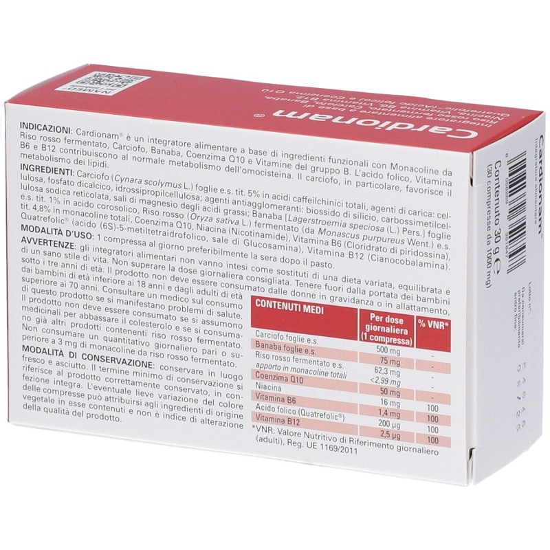 Aspetto del prodotto Named Cardionam Integratore per il Colesterolo 30 Compresse Aspetto del prodotto Named Cardionam Integratore per il Colesterolo 30 Compresse