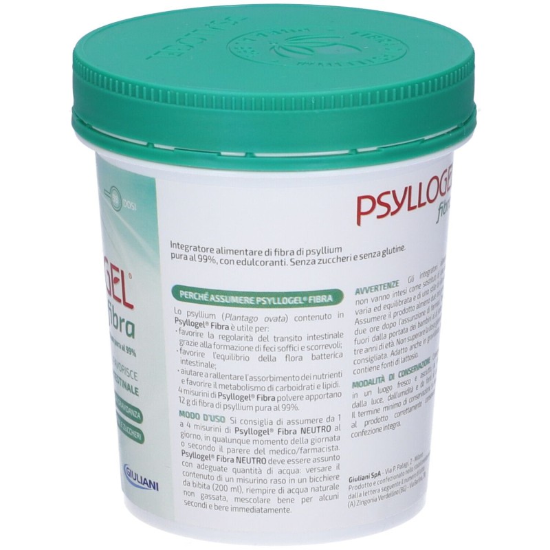Foto ravvicinata di Psyllogel Fibra Integratore Regolarità Intestinale Gusto Neutro Barattolo 170g