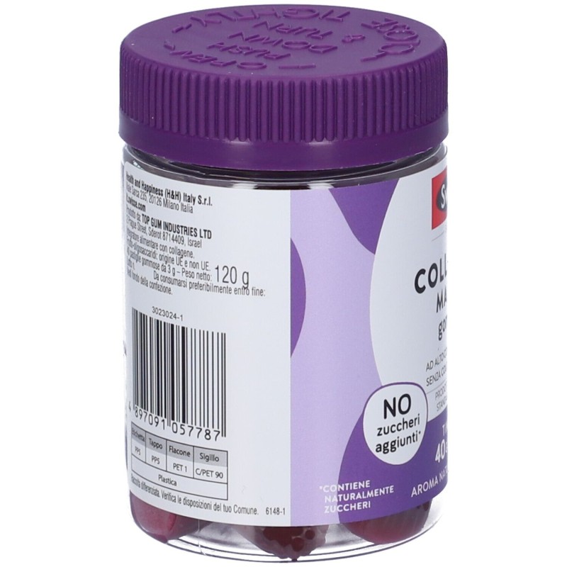 Foto illustrativa del packaging di Swisse Collagene Marino Integratore per Pelle 40 Caramelle Gommose