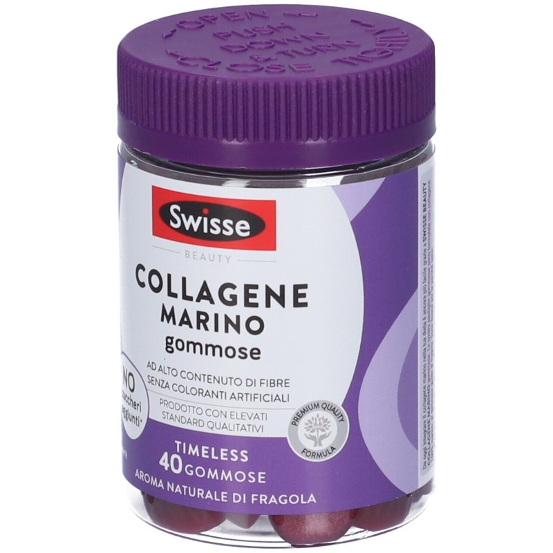 Primo piano di Swisse Collagene Marino Integratore per Pelle 40 Caramelle Gommose
