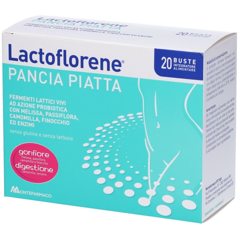 Packaging del prodotto Lactoflorene Pancia Piatta Fermenti Lattici 20 Bustine