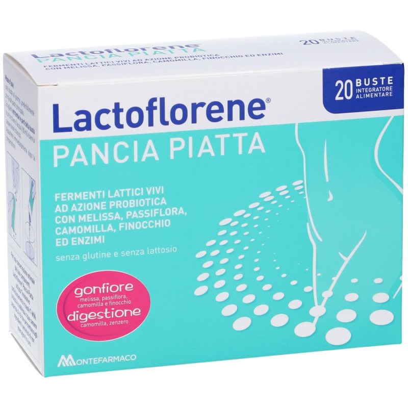 Confezione commerciale diLactoflorene Pancia Piatta Fermenti Lattici 20 Bustine