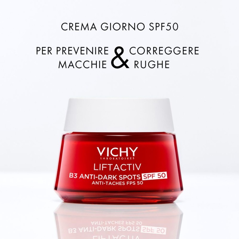 Pack ufficiale del prodotto Vichy Liftactiv B3 Anti Dark Spots Crema Antimacchie SPF50 50ml