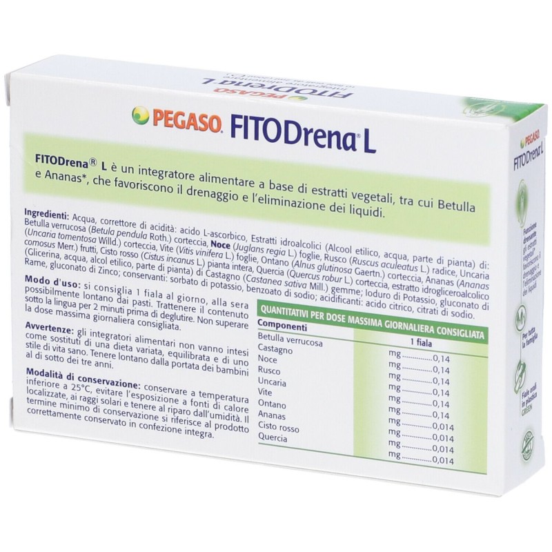 Primo piano di Fitodrena L Integratore per Drenare 10 Fiale da 2ml Primo piano di Fitodrena L Integratore per Drenare 10 Fiale da 2ml