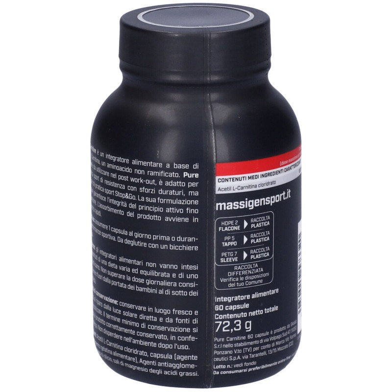 Pack ufficiale del prodotto Marco Viti Massigen Sport Pure Carnitina Integratore per Sportivi 60 Capsule Pack ufficiale del prodotto Marco Viti Massigen Sport Pure Carnitina Integratore per Sportivi 60 Capsule