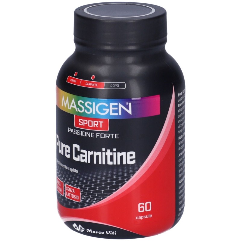 Scatola integra del prodotto Marco Viti Massigen Sport Pure Carnitina Integratore per Sportivi 60 Capsule Scatola integra del prodotto Marco Viti Massigen Sport Pure Carnitina Integratore per Sportivi 60 Capsule