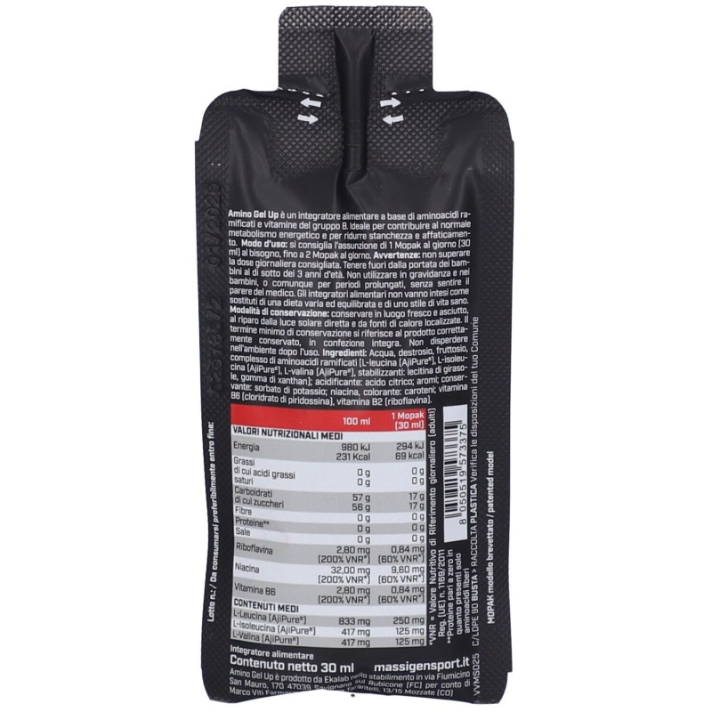 Primo piano di Marco Viti Massigen Sport Amino Gel Up Integratore di Aminoacidi 30ml Primo piano di Marco Viti Massigen Sport Amino Gel Up Integratore di Aminoacidi 30ml