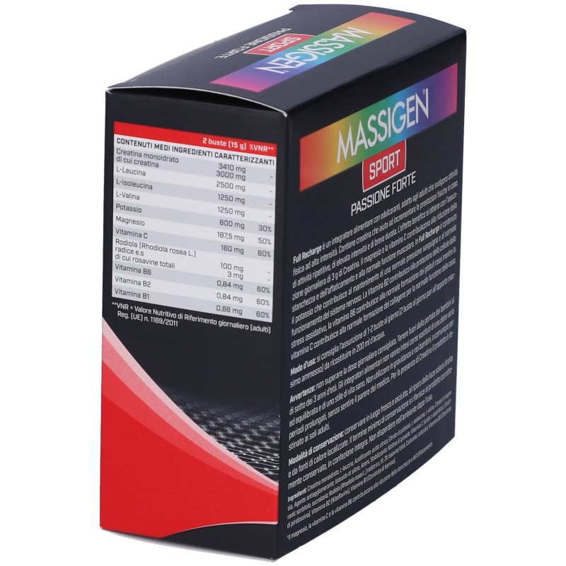 Vista del prodotto Marco Viti Massigen Sport Full Recharge Integratore Energizzante 14 Bustine da 7,5g Vista del prodotto Marco Viti Massigen Sport Full Recharge Integratore Energizzante 14 Bustine da 7,5g