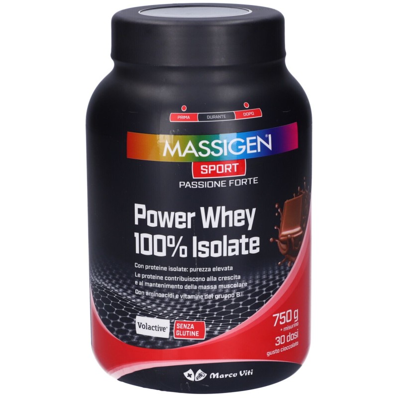 Foto esplicativa di Marco Viti Massigen Sport Power Whey Isolate Integratore di Proteine Gusto Cioccolato 750g Foto esplicativa di Marco Viti Massigen Sport Power Whey Isolate Integratore di Proteine Gusto Cioccolato 750g