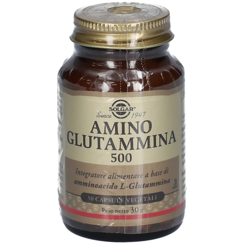 Foto ravvicinata di AMINO GLUTAMMINA 500 50 CAPSULE VEGETALI