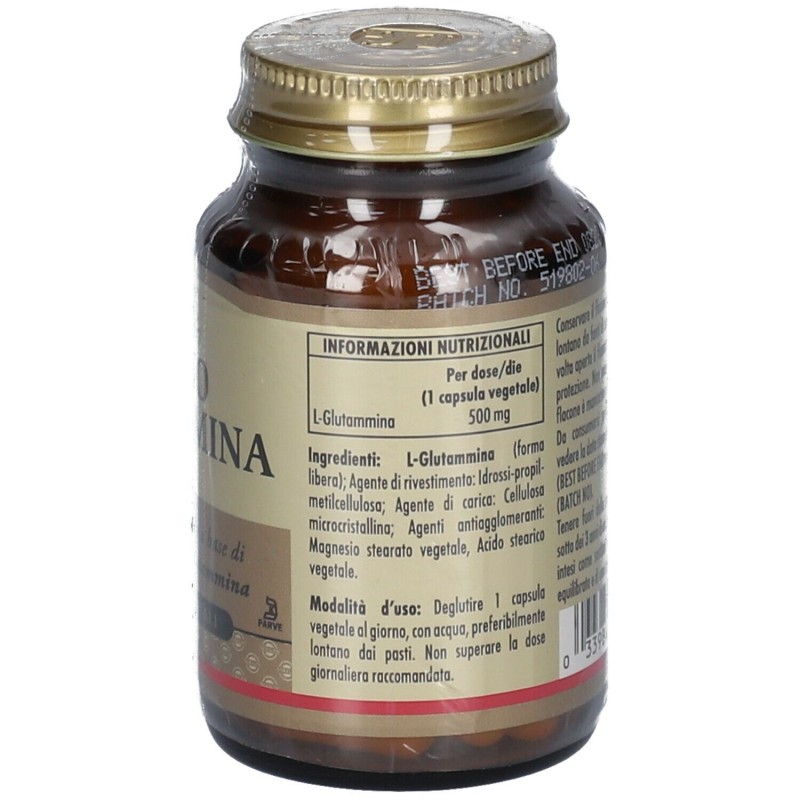 Primo piano di AMINO GLUTAMMINA 500 50 CAPSULE VEGETALI