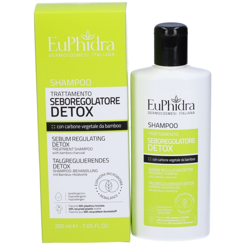 Foto esplicativa di Euphidra Shampoo Seboregolatore per Cuoio Capelluto Oleoso 200ml Foto esplicativa di Euphidra Shampoo Seboregolatore per Cuoio Capelluto Oleoso 200ml