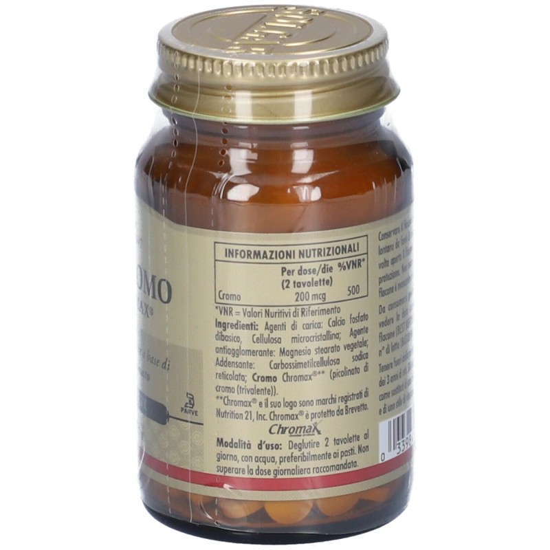 Aspetto del prodotto Solgar Picocromo Integratore di Cromo 90 Tavolette Aspetto del prodotto Solgar Picocromo Integratore di Cromo 90 Tavolette