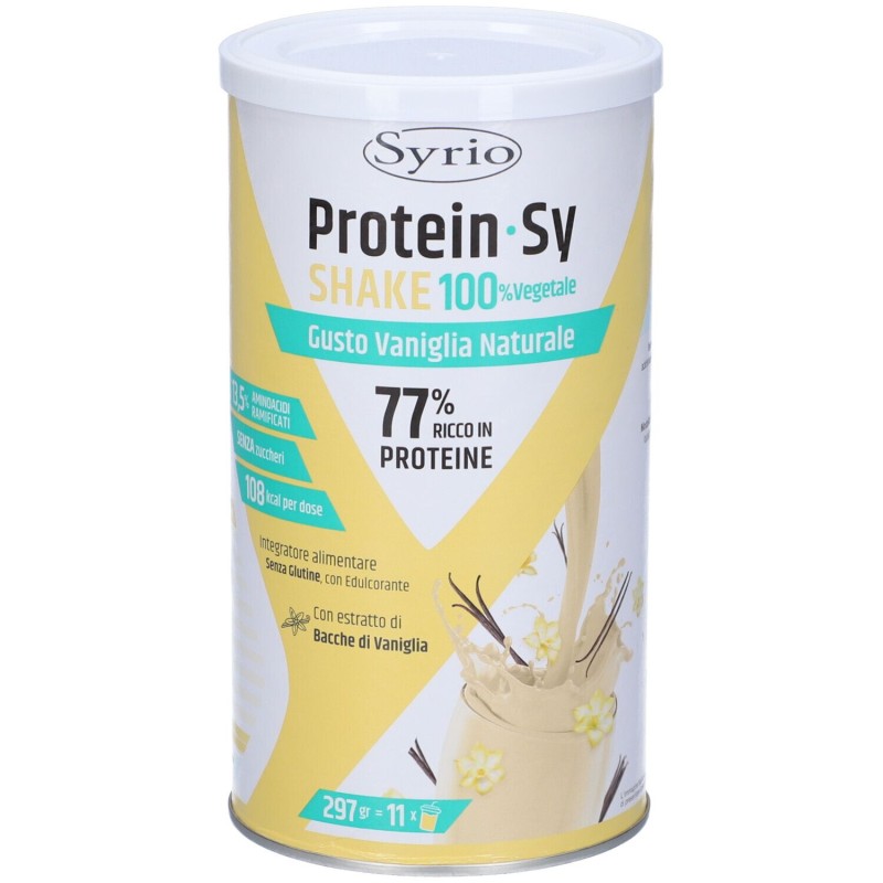 Presentazione grafica di Protein-Sy Shake Vaniglia per Mantenimento Tono Muscolare 297 g Presentazione grafica di Protein-Sy Shake Vaniglia per Mantenimento Tono Muscolare 297 g