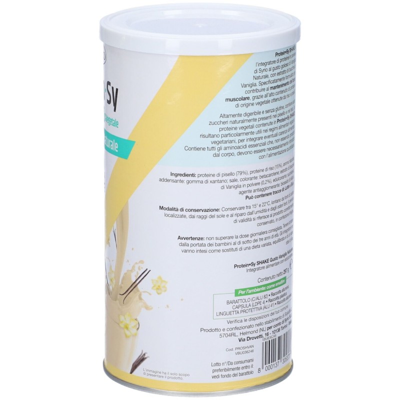 Foto esplicativa di Protein-Sy Shake Vaniglia per Mantenimento Tono Muscolare 297 g Foto esplicativa di Protein-Sy Shake Vaniglia per Mantenimento Tono Muscolare 297 g