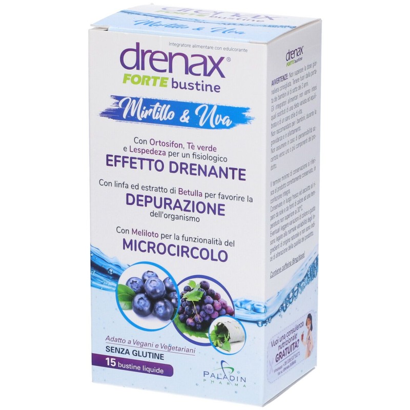 Packaging integro del prodotto Drenax Forte Mirtillo Drenante 15 Stick Packaging integro del prodotto Drenax Forte Mirtillo Drenante 15 Stick