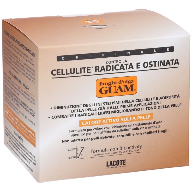 Confezione commerciale diGuam Fango d'Alga Anticellulite per Cellulite Radicata e Ostinata 500 g