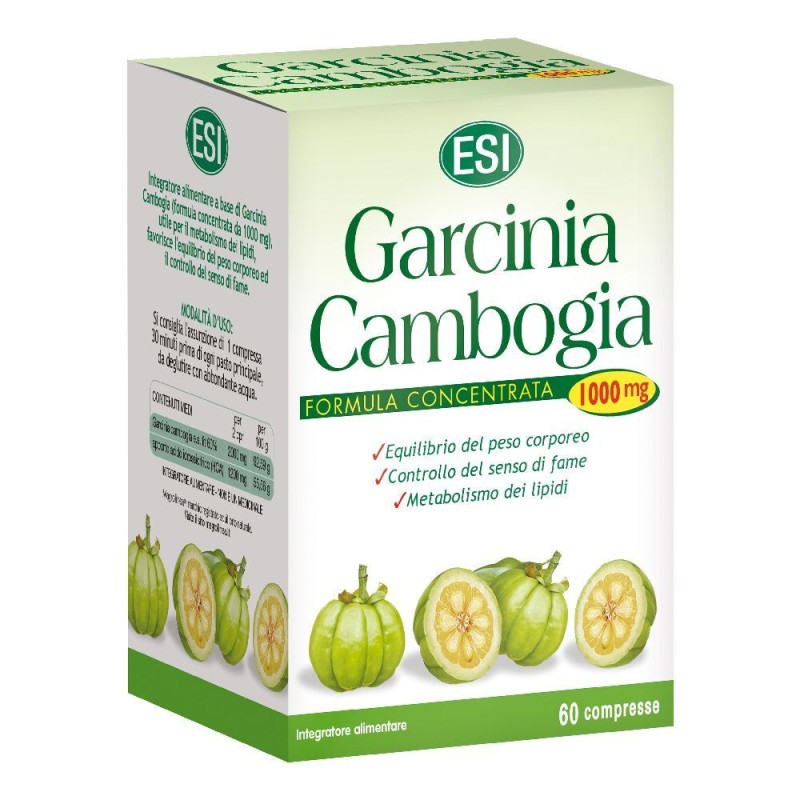 Confezione sigillata di Esi Garcinia Cambogia 1000mg Integratore per Controllo del Peso 60 Compresse Confezione sigillata di Esi Garcinia Cambogia 1000mg Integratore per Controllo del Peso 60 Compresse