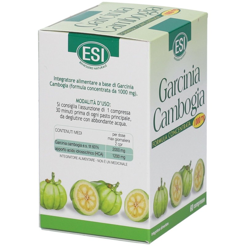 Aspetto del prodotto Esi Garcinia Cambogia 1000mg Integratore per Controllo del Peso 60 Compresse Aspetto del prodotto Esi Garcinia Cambogia 1000mg Integratore per Controllo del Peso 60 Compresse