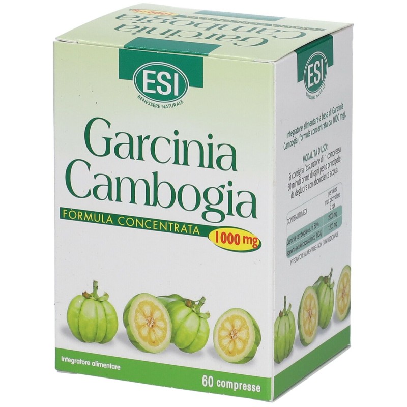 Scatola integra del prodotto Esi Garcinia Cambogia 1000mg Integratore per Controllo del Peso 60 Compresse Scatola integra del prodotto Esi Garcinia Cambogia 1000mg Integratore per Controllo del Peso 60 Compresse