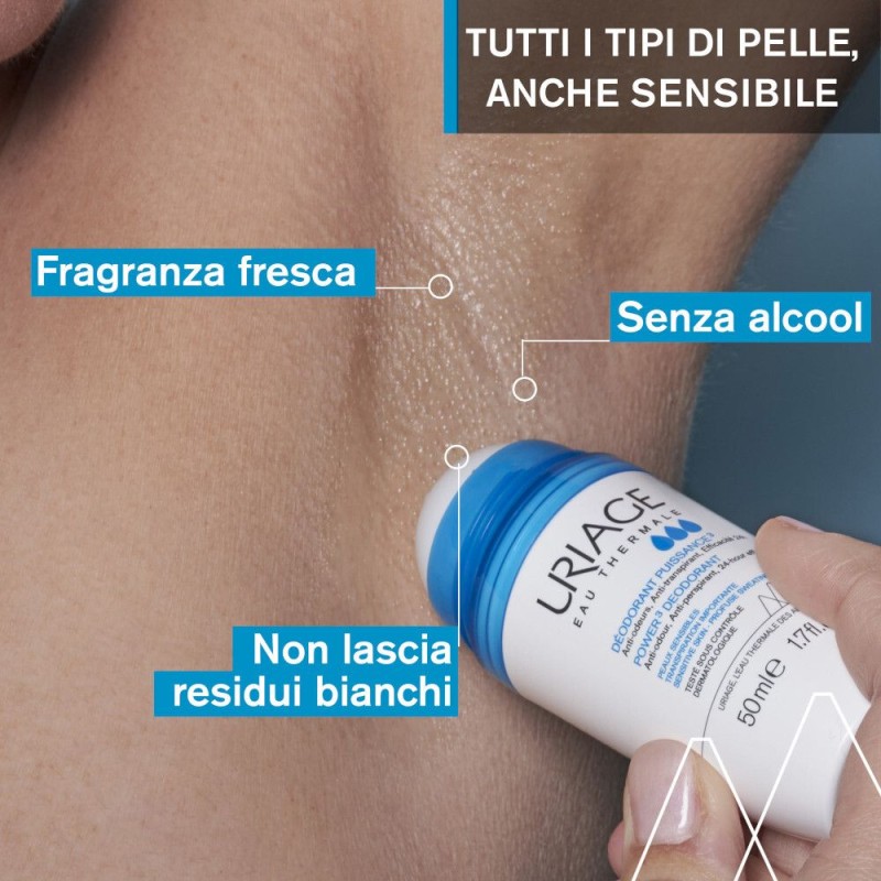 Foto ravvicinata di Uriage Deo Power3 Roll On per Traspirazione Intensa 50ml Foto ravvicinata di Uriage Deo Power3 Roll On per Traspirazione Intensa 50ml