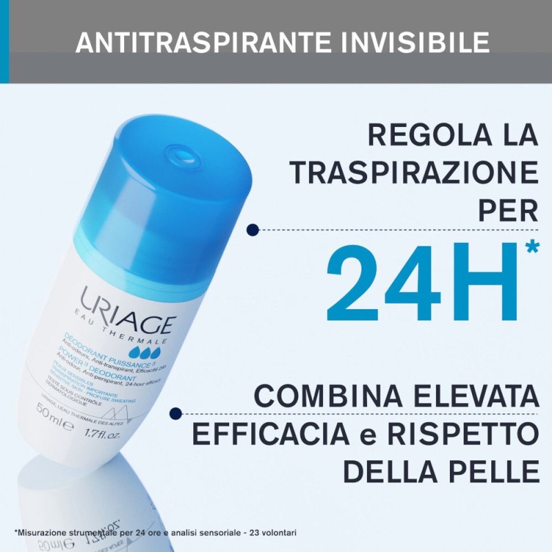 Confezione commerciale diUriage Deo Power3 Roll On per Traspirazione Intensa 50ml Confezione commerciale diUriage Deo Power3 Roll On per Traspirazione Intensa 50ml