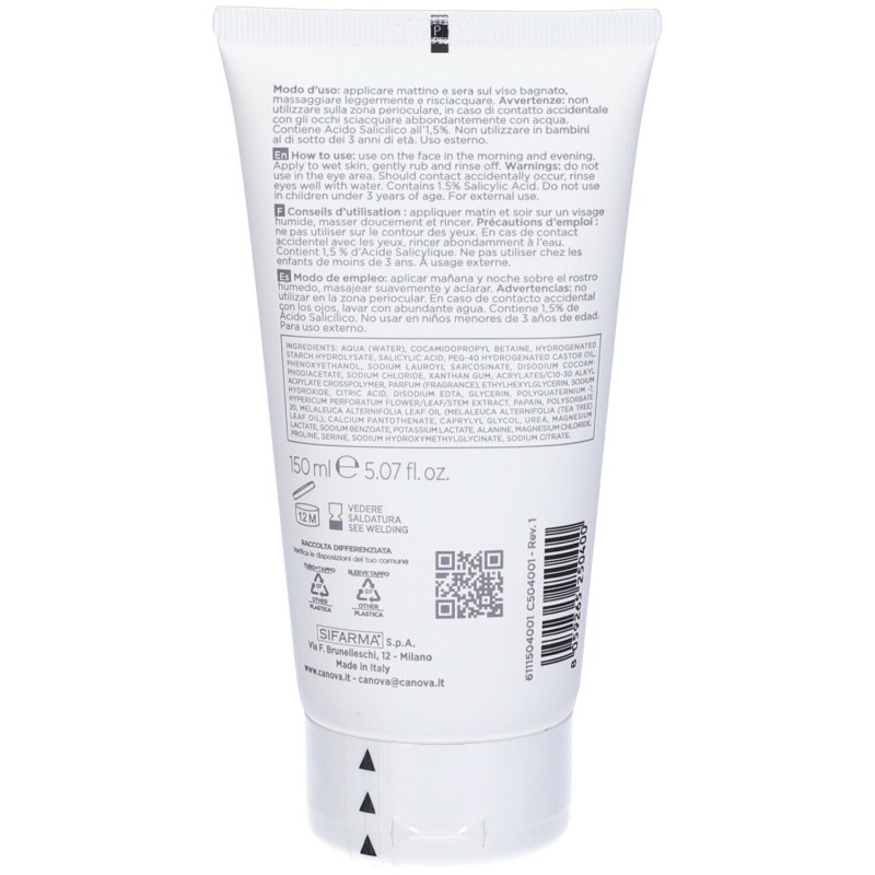 Immagine reale di Canova Salip Detergente per Viso 150ml Immagine reale di Canova Salip Detergente per Viso 150ml