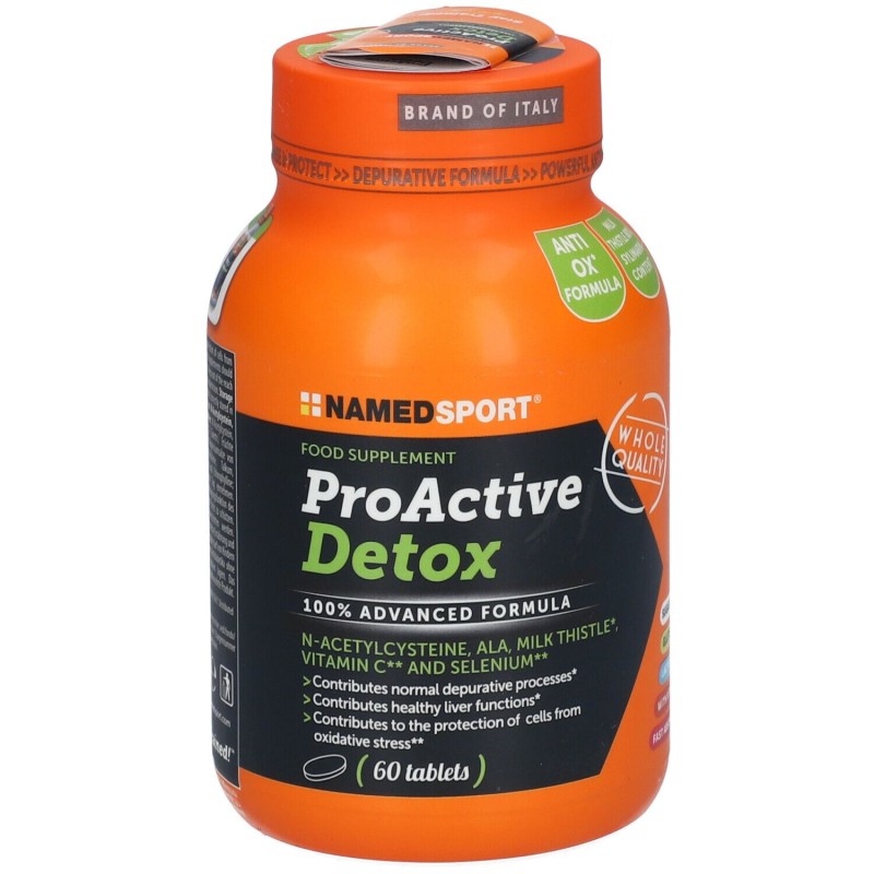 Scatola integra del prodotto Named Sport Proactive Detox Integratore per il Fegato 60 Compresse Scatola integra del prodotto Named Sport Proactive Detox Integratore per il Fegato 60 Compresse