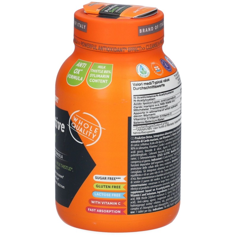Packaging integro del prodotto Named Sport Proactive Detox Integratore per il Fegato 60 Compresse Packaging integro del prodotto Named Sport Proactive Detox Integratore per il Fegato 60 Compresse